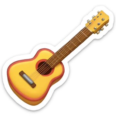 Grilled cheese and bacon playing rock music on a guitar  sticker