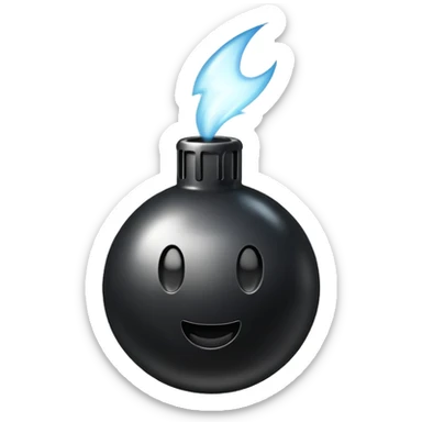the bomb emoji but also with an exclamation mark to the right of it sticker