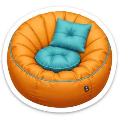 bean bag chair topdown simple sticker