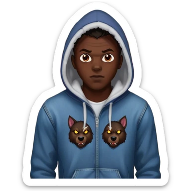 KSI at a barn in the middle of the night and a werewolf is behind him￼ sticker