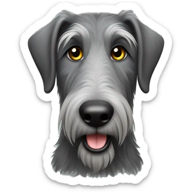 Black and grey Irish wolfhound dog sticker