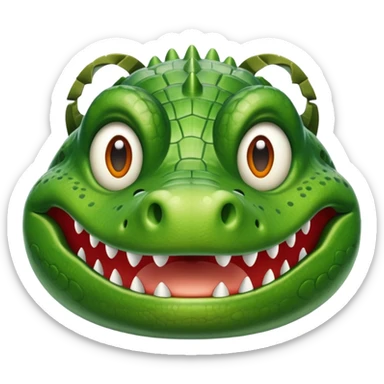 Pon un avión y cara de cocodrilo sticker