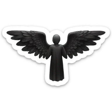 black angel wings sticker