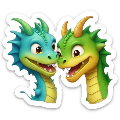 Un dragon amoureux  sticker