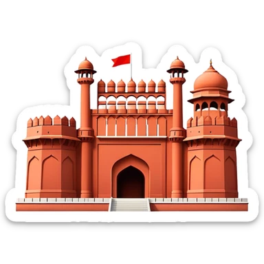 Red fort  sticker