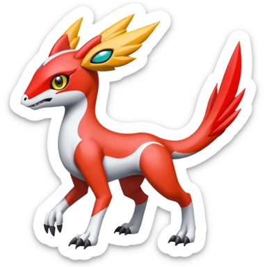 Meloetta-Latias-Peppercat-Wargreymon-Protogen-Pokémon-Digimon-Fakémon-fusion-hybrid-creature sticker