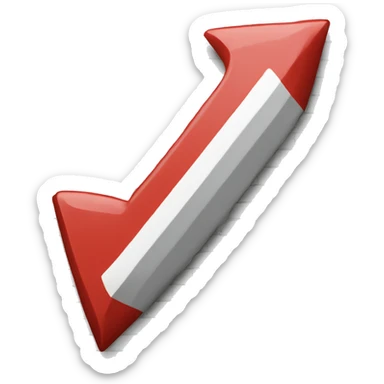 Scarlet arrow graffiti with white outline sticker