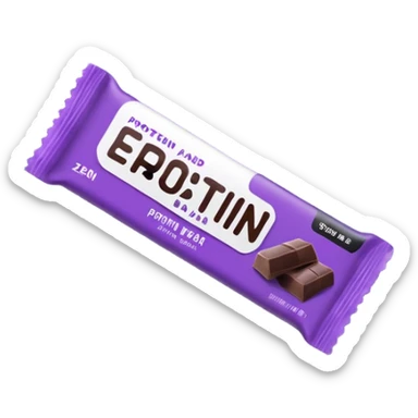 ESN black and purple protein bar packaging sticker