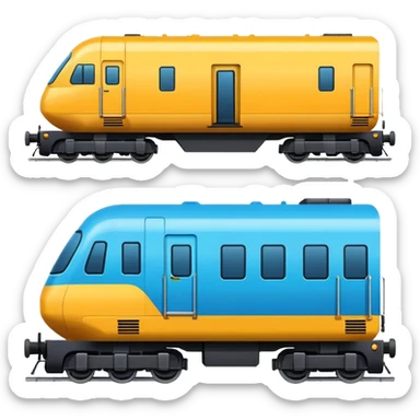 A modern cargo train in classic emoji style, variant 3. sticker