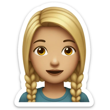 Girl with chubby cheeks sticker