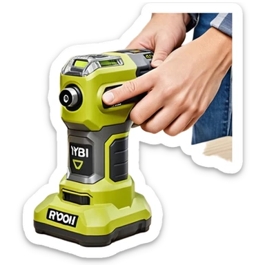 ONE+ 18V Cordless Compact Fixed Base Router RYOBI with gray with battery sticker