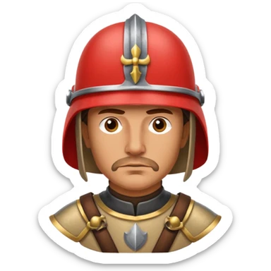 The head of a Spanish conquistador sticker
