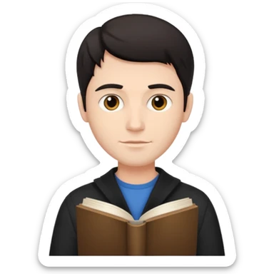 Chico morocho corte libro sticker