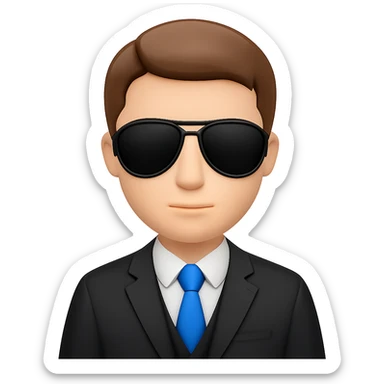 Edit this image of an inversionista emoji with sunglasses. Remove the background so the emoji is isolated with no background. sticker