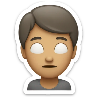 a person nodding  sticker