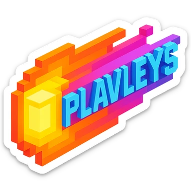 светящиеся комета с надписью "PLAVLEYS", no background sticker