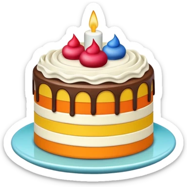Cake slice sticker