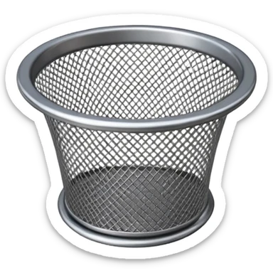 Sieve made from curved steel wire mesh sticker