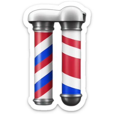 Barber pole colombian flag sticker