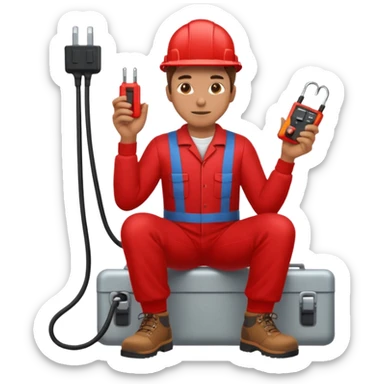 full bady red electrshn relaxing  sticker