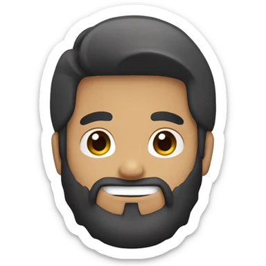 Brown Asian with black hair and beard. Pokemon trainer sticker