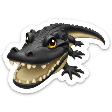 Black alligator  sticker