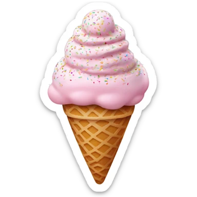 Light pink ice cream with sprinkles  sticker