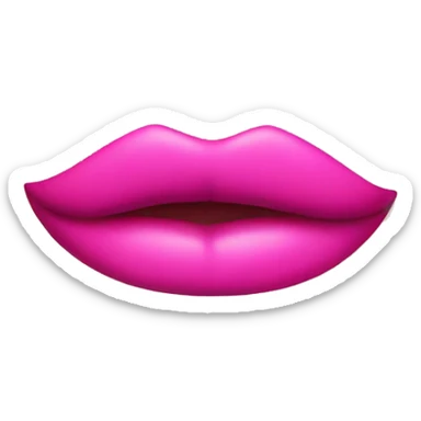 Pink lipstick marks sticker