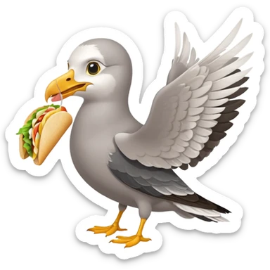 seagull as thief sticker