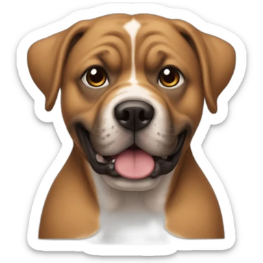 Chien bully tout noir sticker