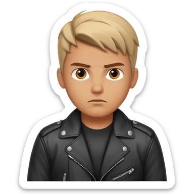 Biker Boy with calling sticker