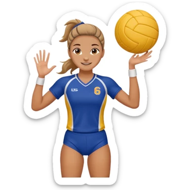 volleyball girl full body sticker