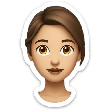 fille-brune-aux-yeux-marrons-étudiante sticker