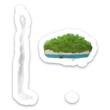 ile flottante sticker