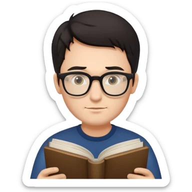 Chico morocho corte libro sticker