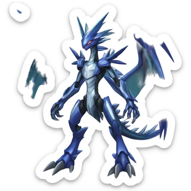 Cool Edgy Shiny Godly Ethereal Digimon-Genesect-Dialga-Reptile full body sticker