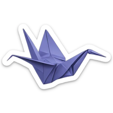 Origami crane sticker