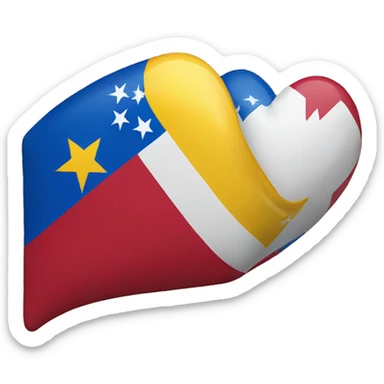 Corazón con bandera de Venezuela  sticker
