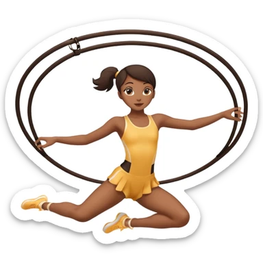 girl doing aerial hoops silhouette  sticker