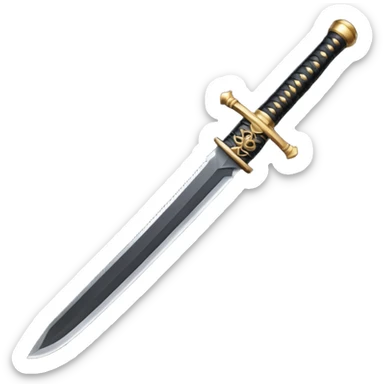 The hilt of a samurai sword sticker
