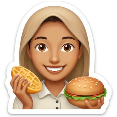 food in cheek sticker