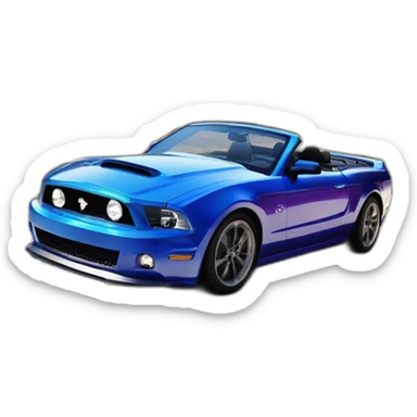 Mustangs gt 2010 décapotable blue Mix with purple sticker