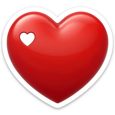 heart with a 3D embossed look sticker