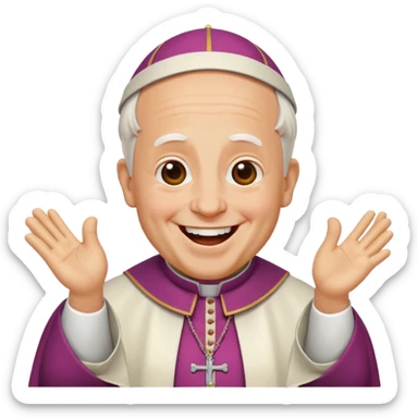 Pope Leo  laughing sticker
