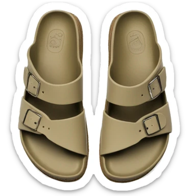 Birken stock Boston clog khaki beige color sticker