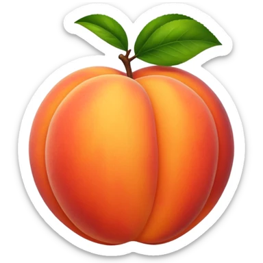 Peach sticker