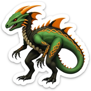  Venom-Marowak-Salandit-Xenomorph-hybrid-fantasy-creature (full body) with tribal markings sticker