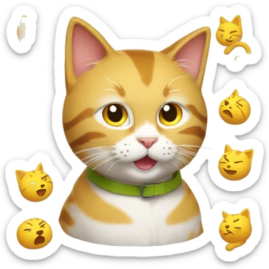 Un cat qui il se transforme en Super sayen sticker