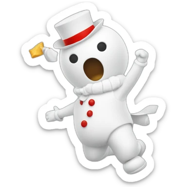 bonhomme qui dab sticker