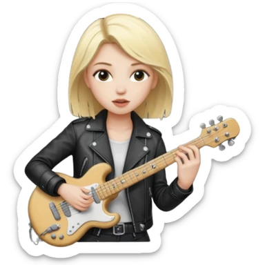 rock player girl sticker